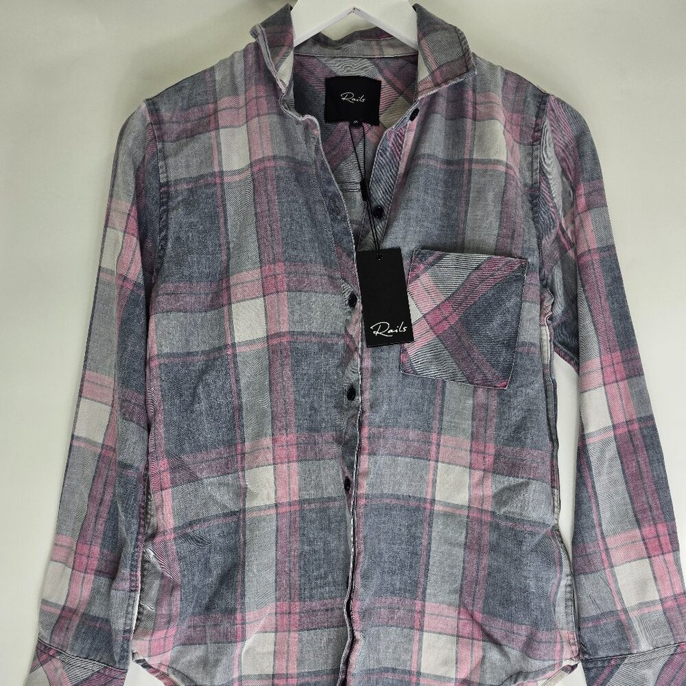 Rails Hunter Plaid Button-Up Shirt SIZE XS